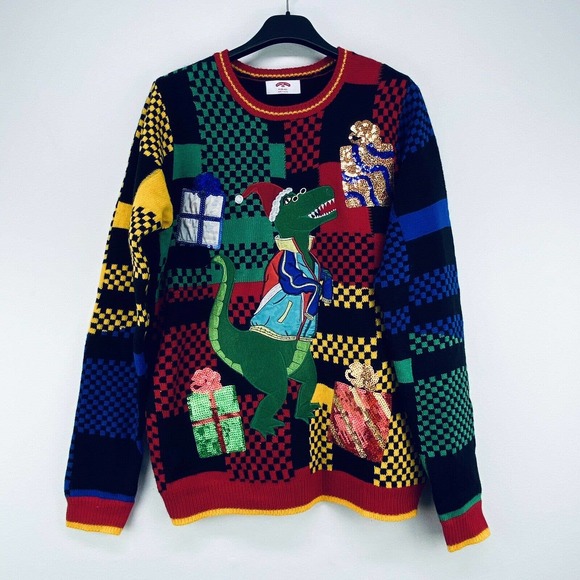 Holiday Time Other - Holiday Time M Ugly Christmas Sweater Dinosaur